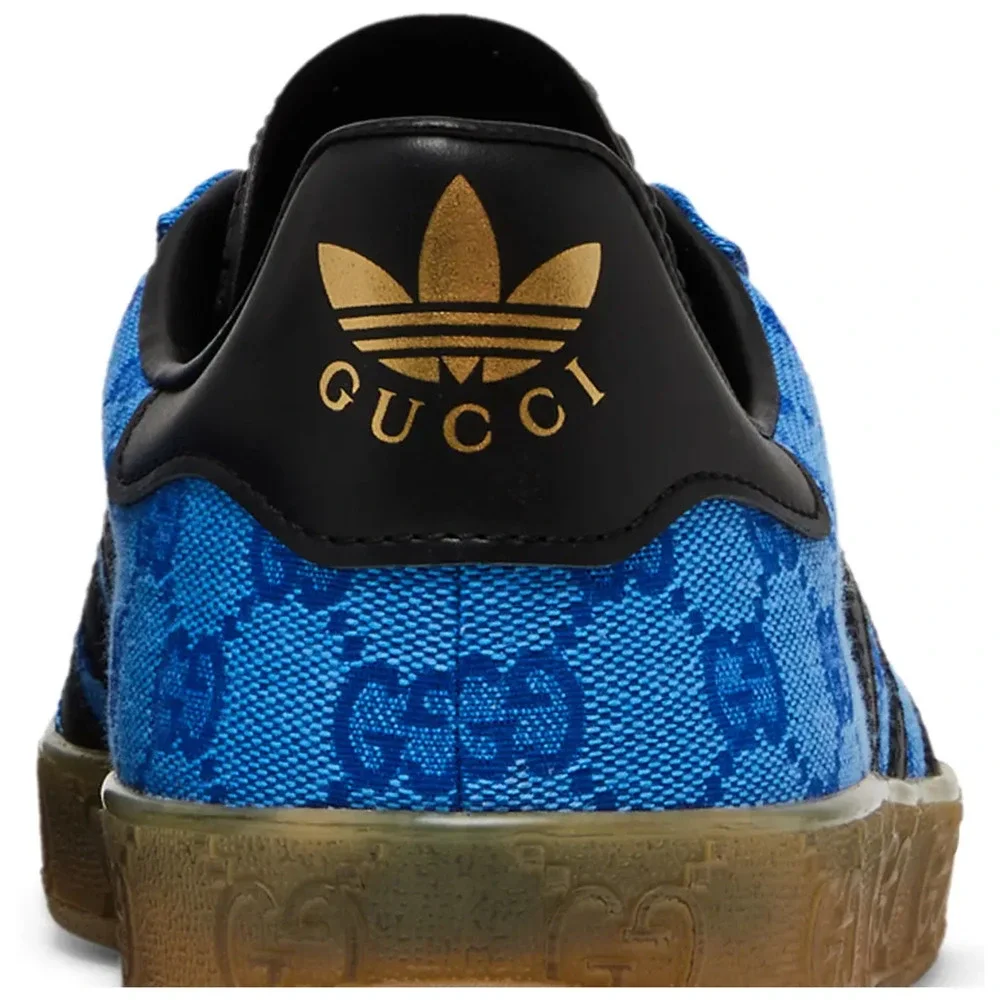 ADIDAS x GUCCI GAZELLE BLUE MEN'S DESIGNER SHOES - MADE IN ITALY SZ 10 44